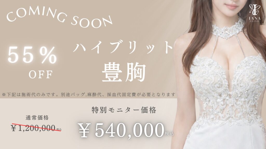 ハイブリッド豊胸55%オフキャンペーン