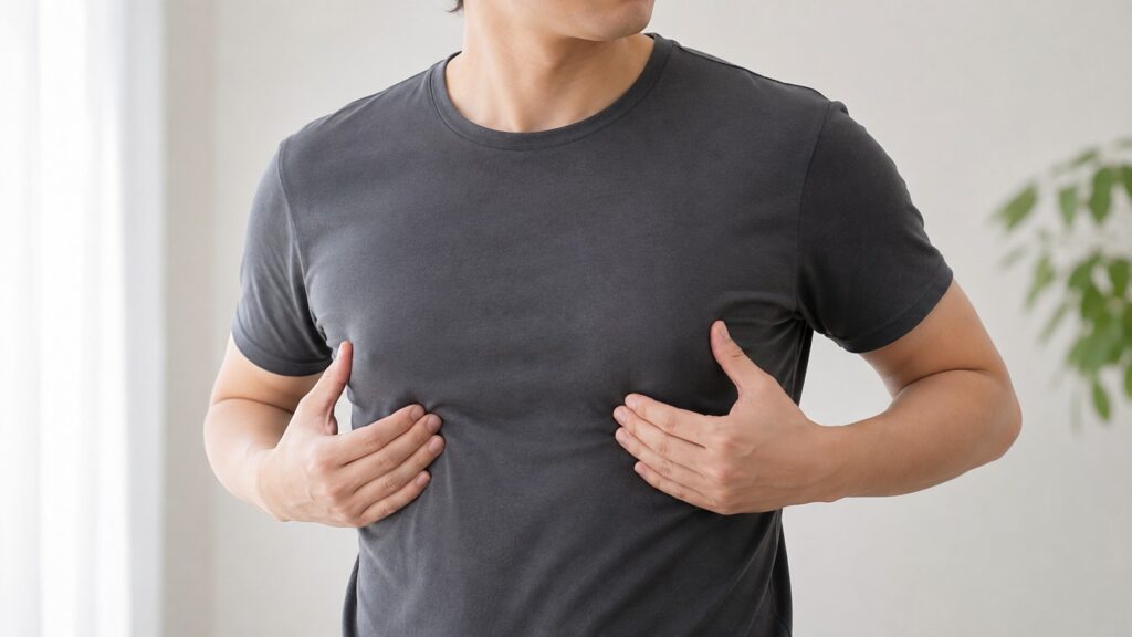 女性化乳房とは|男性の胸のふくらみの原因